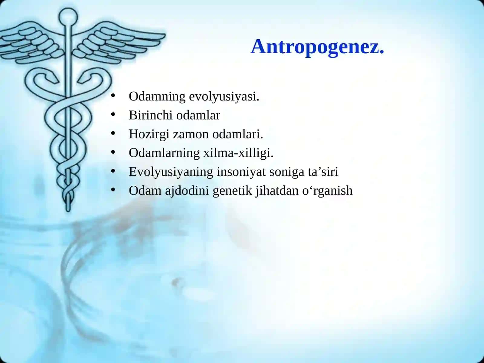Tibbiy biologiya va umumiy genetika 2