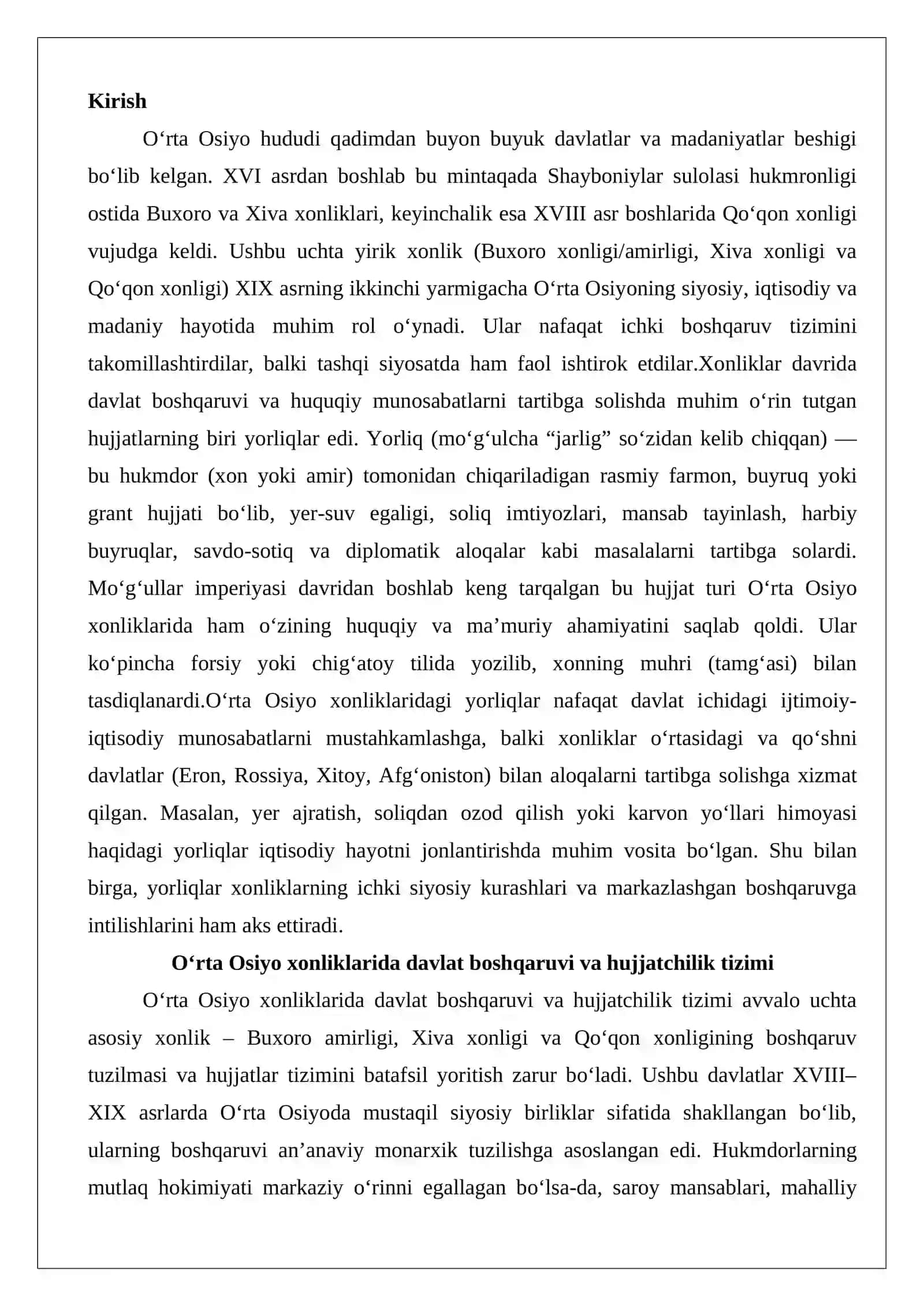 O‘rta Osiyo xonliklaridagi yorliqlar 2