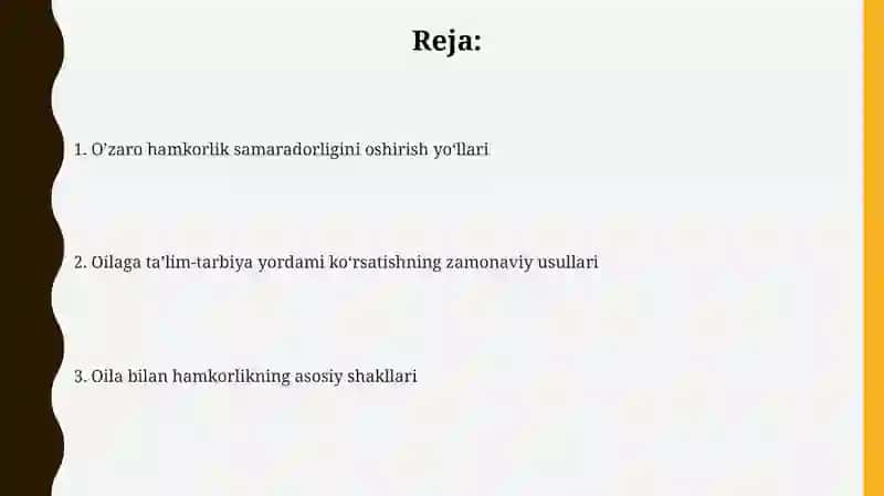 Maktabgacha talim tashkilotining oila bn ishlash shakllari 2