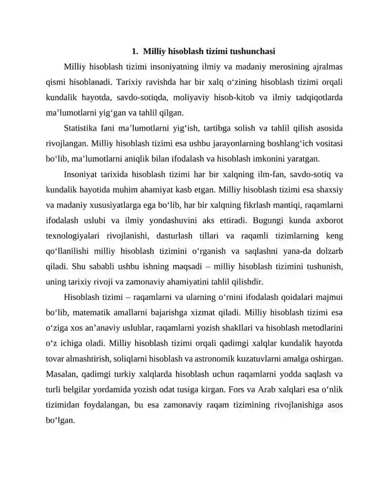 Milliy hisoblash tizimi va uning mohiyati 2
