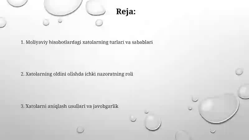 Moliyaviy hisobotdagi xatolarning bir turi 2