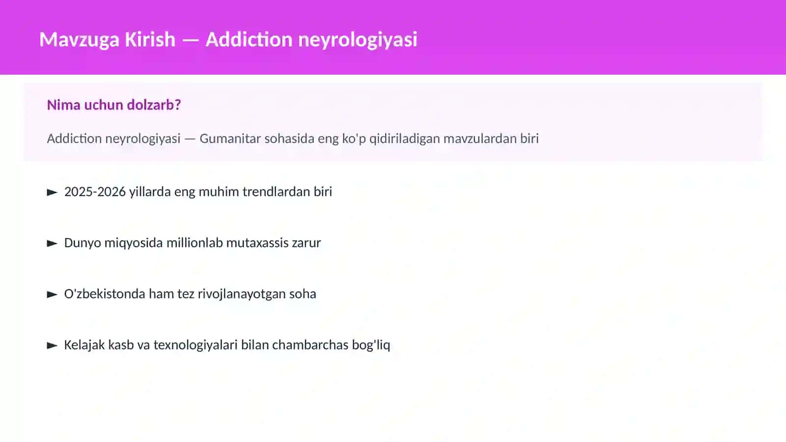 Addiction neyrologiyasi 2