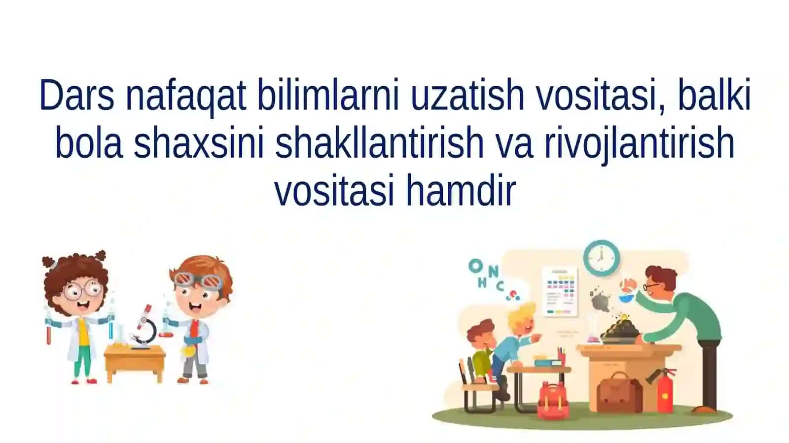 Dars Mashg‘ulotini Rejalashtirish va Sifatli Tashkil Etish Amaliyoti 2