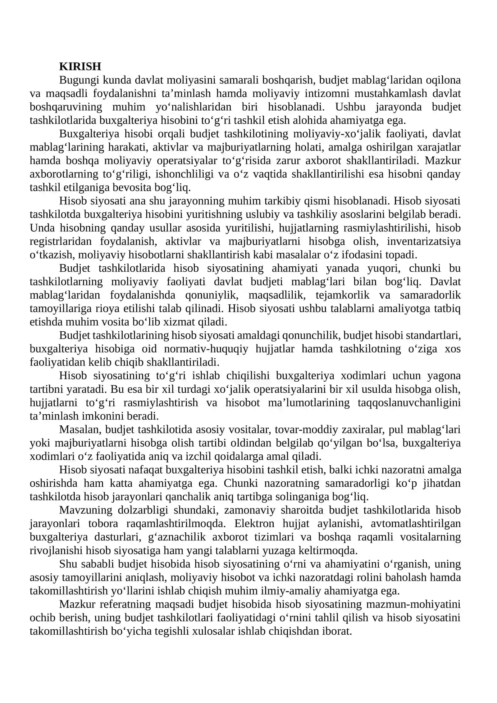 BUDJET HISOBIDA HISOB SIYOSATINING O‘RNI VA AHAMIYATI 2