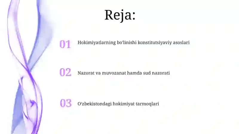 Hokimiyatlarning bo'linishi konstitutsiyaviy asoslari 2