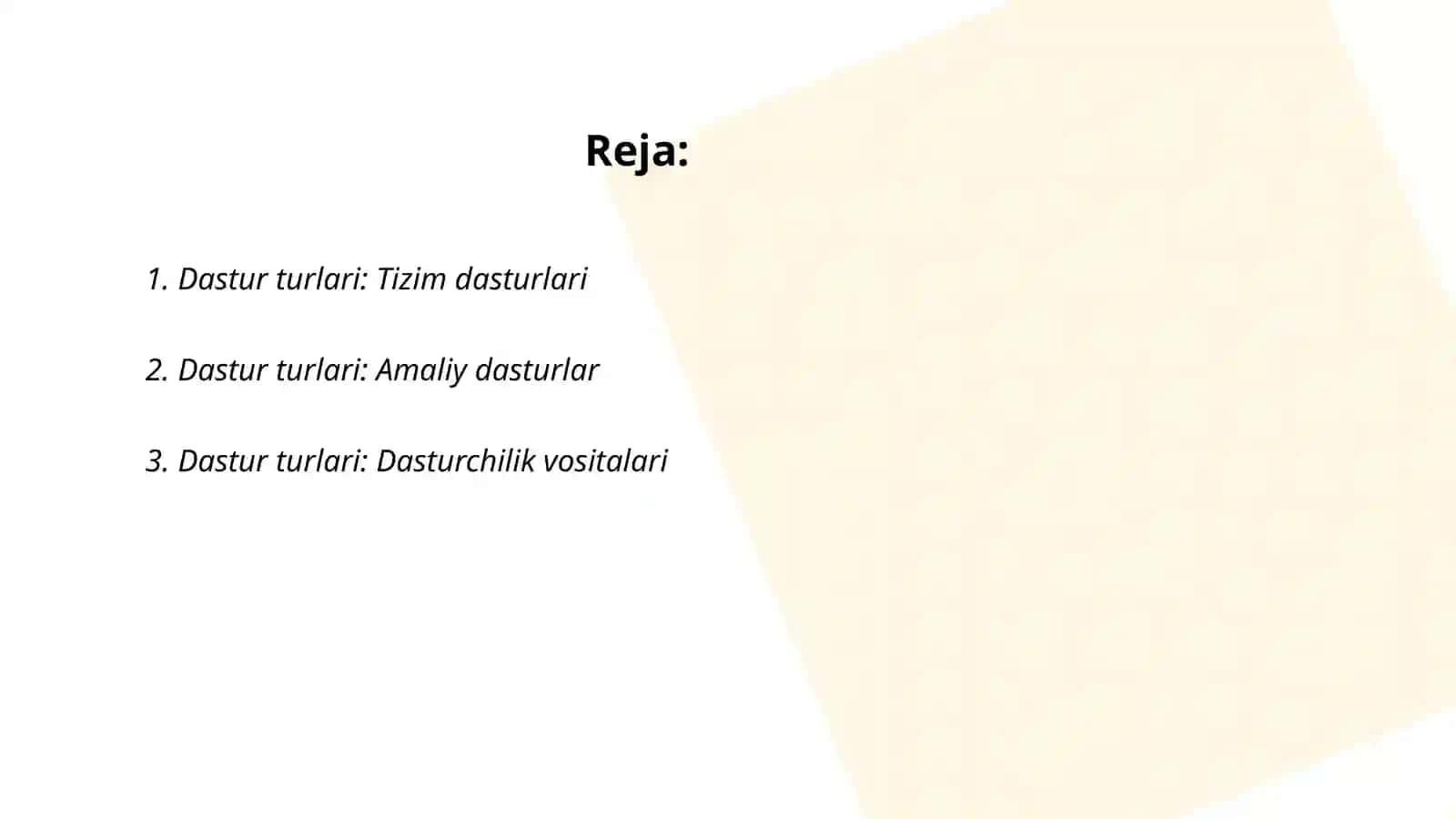 Dastur turlari 2
