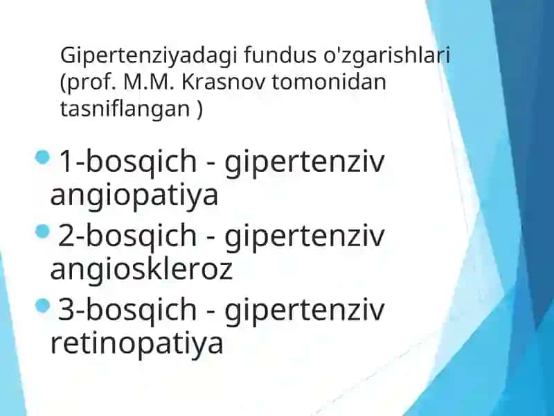 Umumiy kasalliklarida ko'rish organidagi o'zgarishlar 2