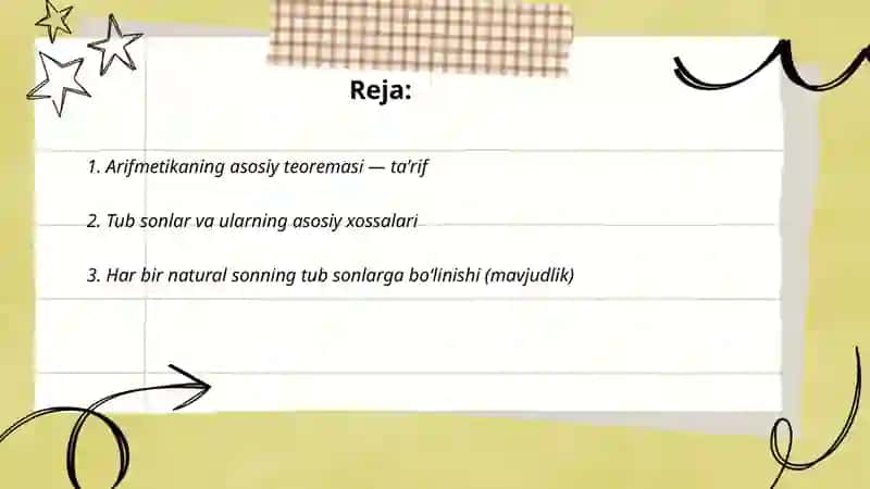Arifmetikaning asosiy teoremasi 2