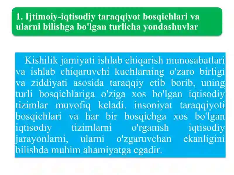 Ijtimoiy-iqtisodiy tizimlar va mulkchilik munosabatlari 2
