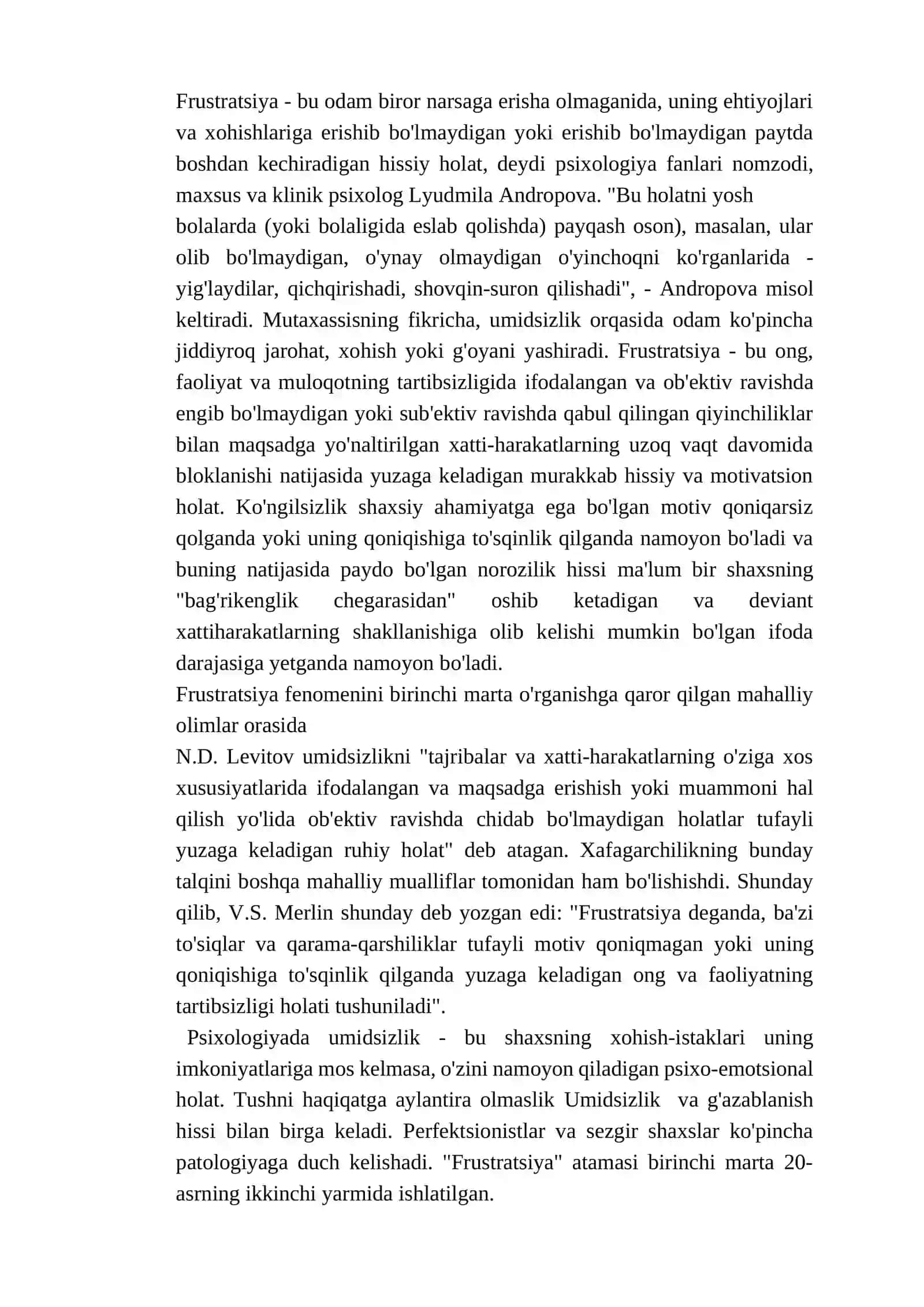 FRUSTRATSIYA HOLATIDAGI O’SMIRLARNI PSIXOLOGIK JIHATDAN TO’G’RI BAHOLASH 2