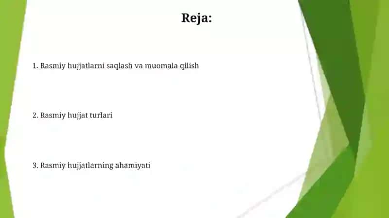 Davlat tilida ish yuritish hujjatlari 2