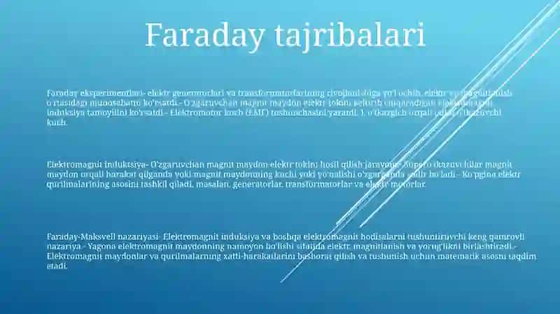 Elektromagnit Induksiyasi Xodisasining Faradey Maksvel Talqini 2