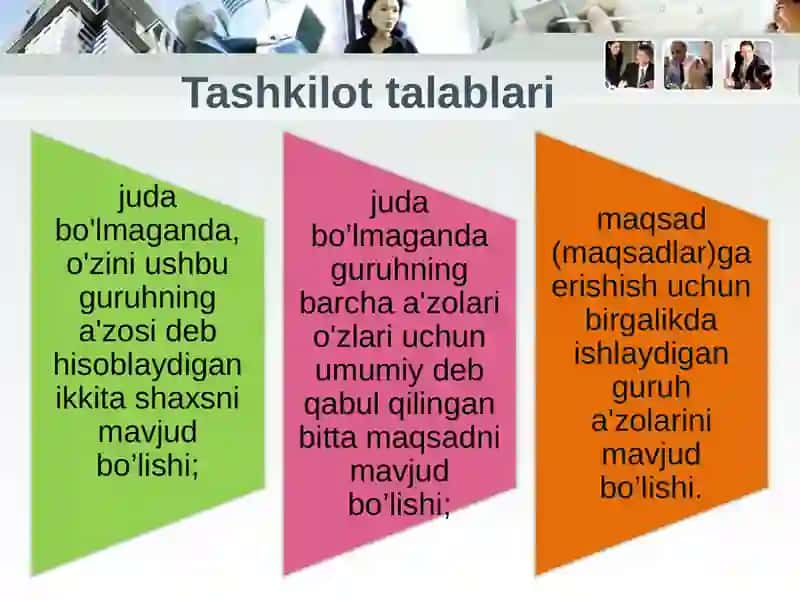 TASHKILOTLAR VA ULARNI BOSHQARISH 2