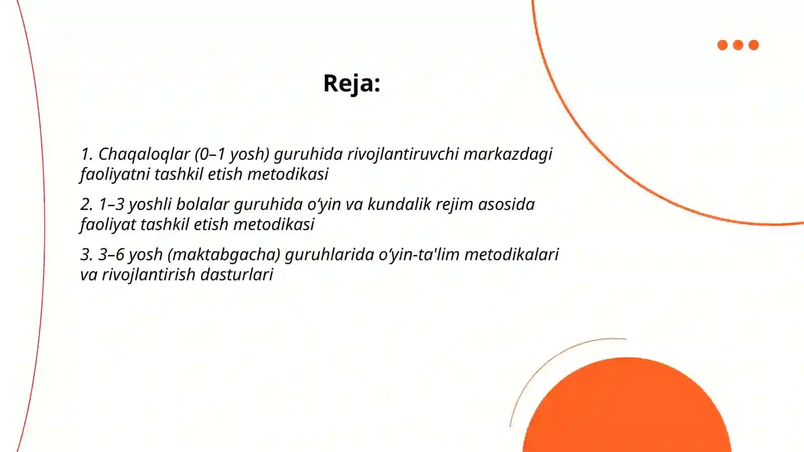 Turli yosh guruhlarida rivojlantiruvchi markazlardagi faoliyatlarini tashkil qilish metodikasi 2