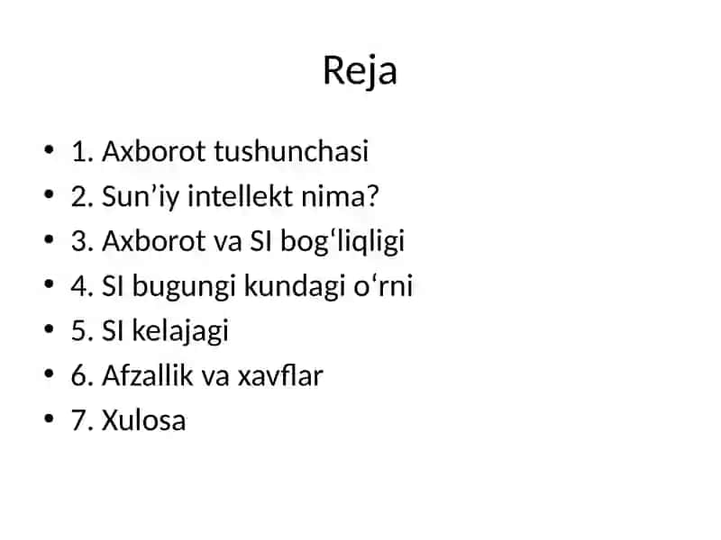 Axborot va Sun’iy Intellekt Kelajagi 2