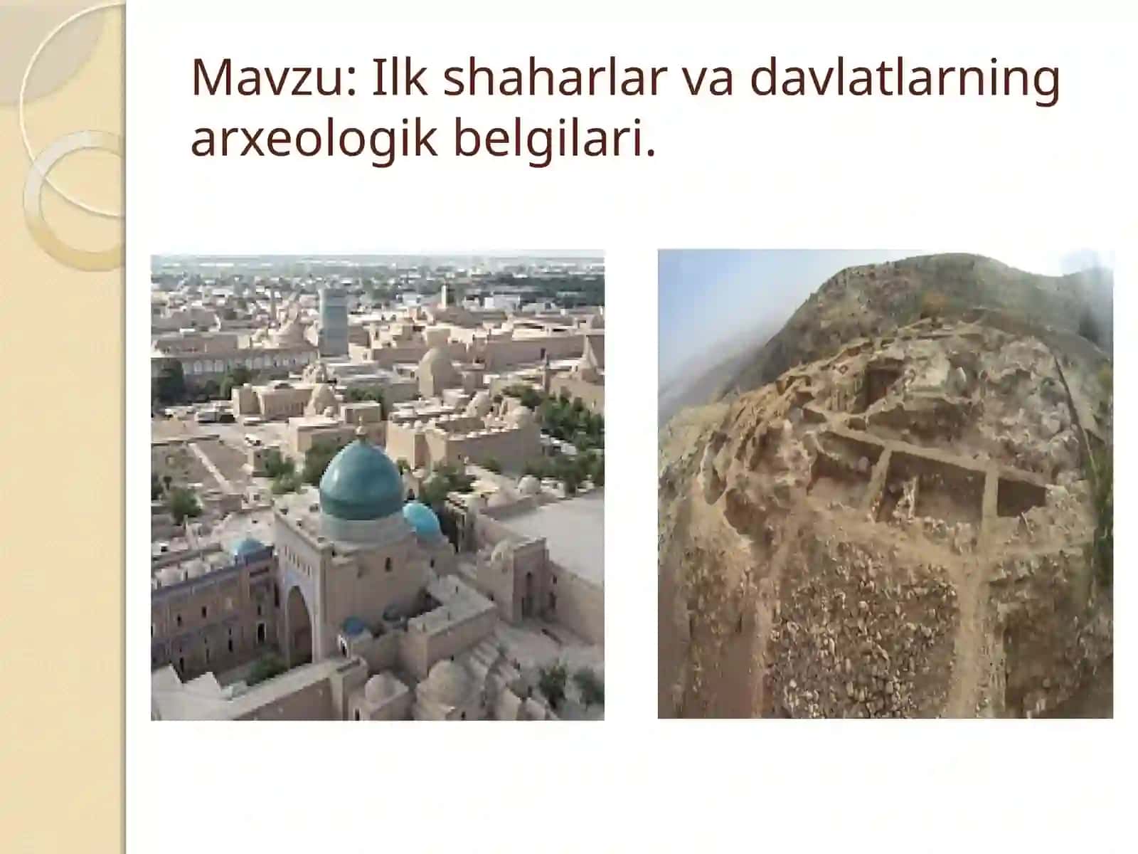 ShoyoqubovaDilnavozning‘’’Tarixiyrekonstruksiyamasalalari’’fanidantayyorlagantaqdimoti 2