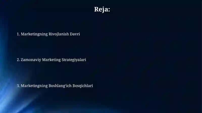 Marketingning Rivojlanish Bosqichlari 2