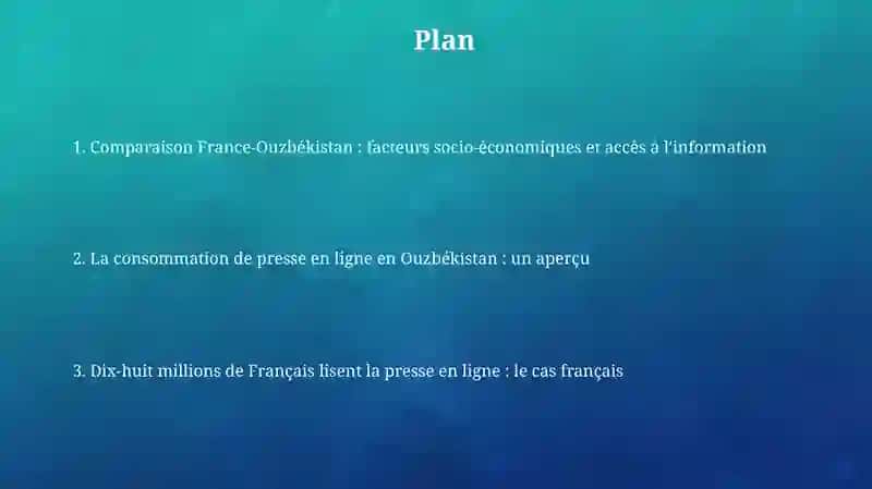 Comparaison France-Ouzbékistan: facteurs socio-économiques et accès à l'information 2