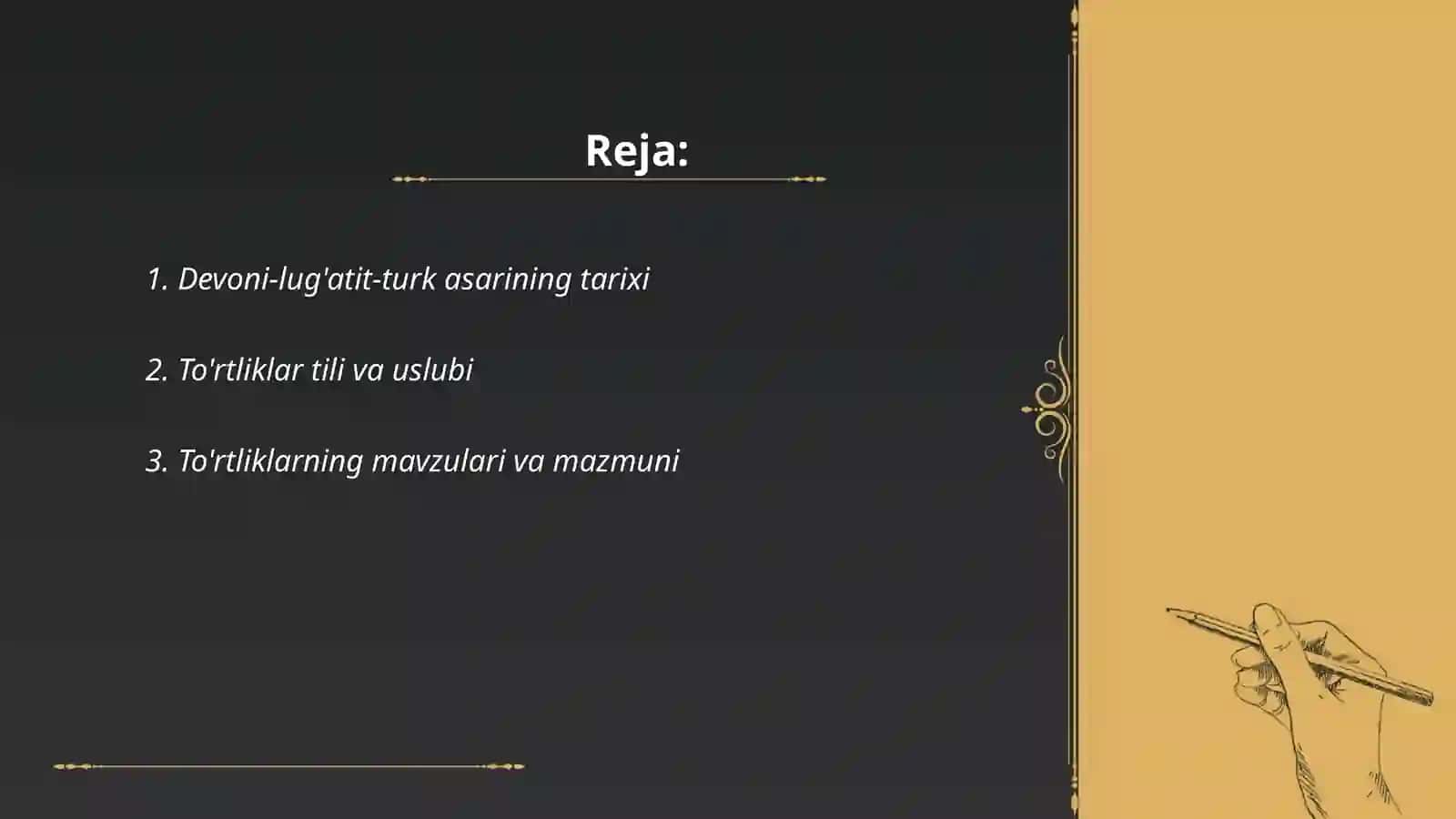 Devoni-lug'atit-turk asaridagi to'rtliklar sharhi 2