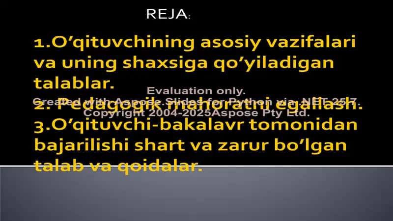 O’QITUVCHI SHAXSIGA QO’YILADIGAN TALABLAR 2