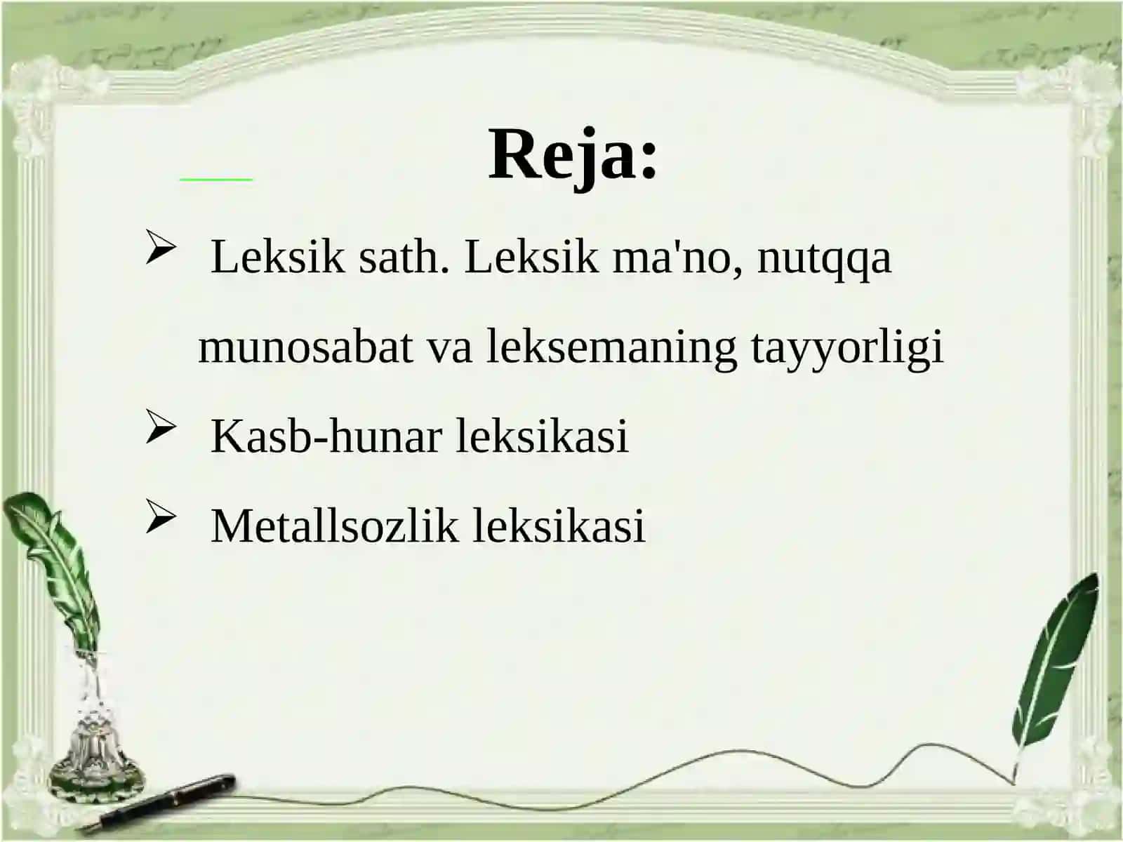 O‘ZBEK TILIDA KASB-HUNAR LEKSIKASI TAVSIFI 2