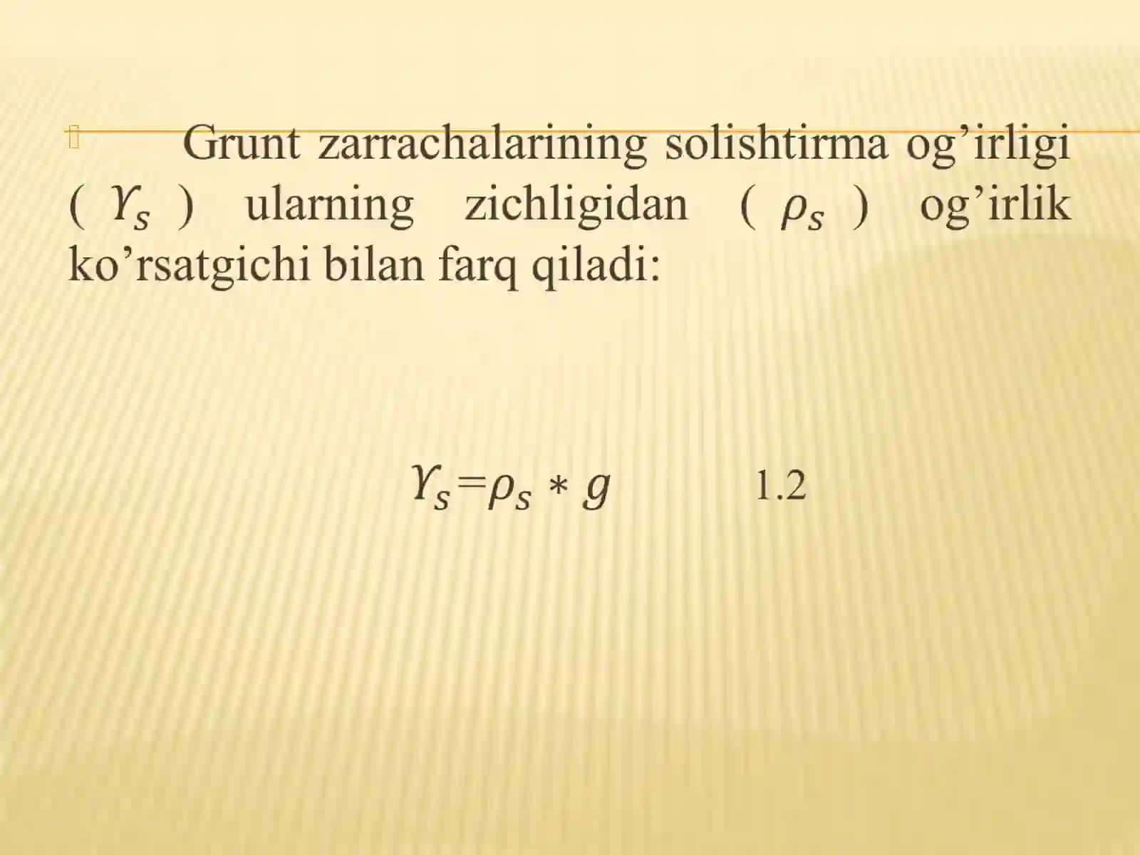 1-tajribaishi Grunt zarra chalarining zichligini va solishtirmani o'g'irligini aniqlash 2