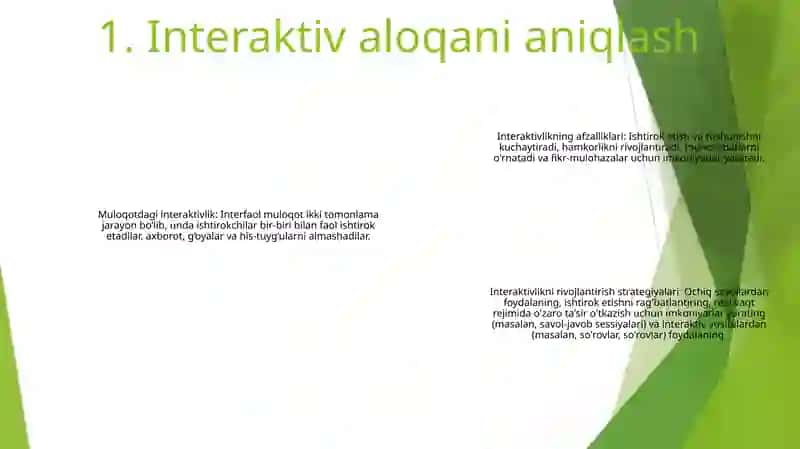 Muloqotning Interaktiv Tomoni 2
