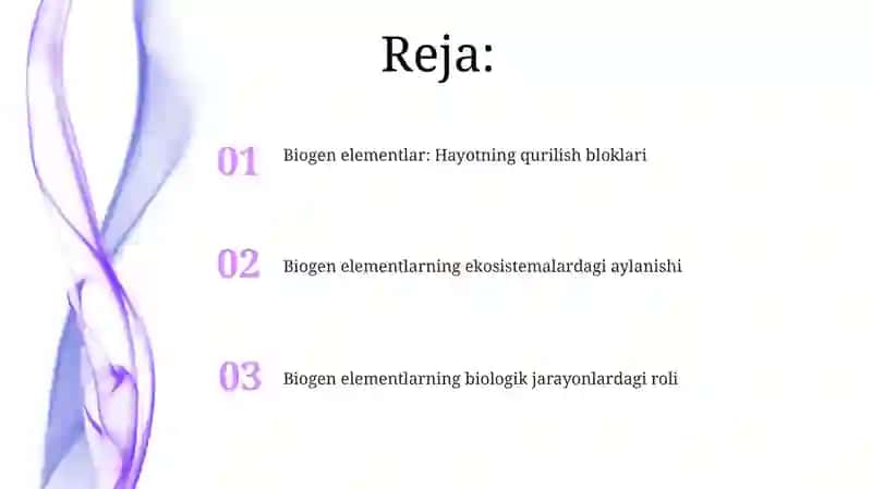 Biogen elementlar va ularning ahamiyati 2