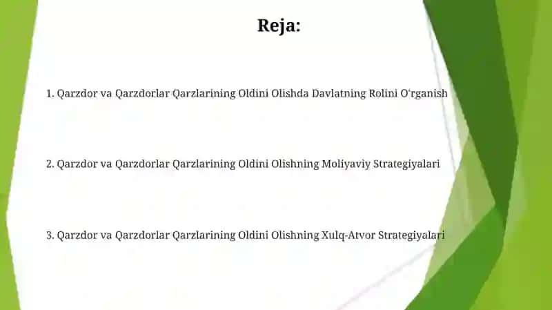 DeDebitorlik vakrditorlik qarizlaring yuzaga kelishini oldini olish yo'llari 2
