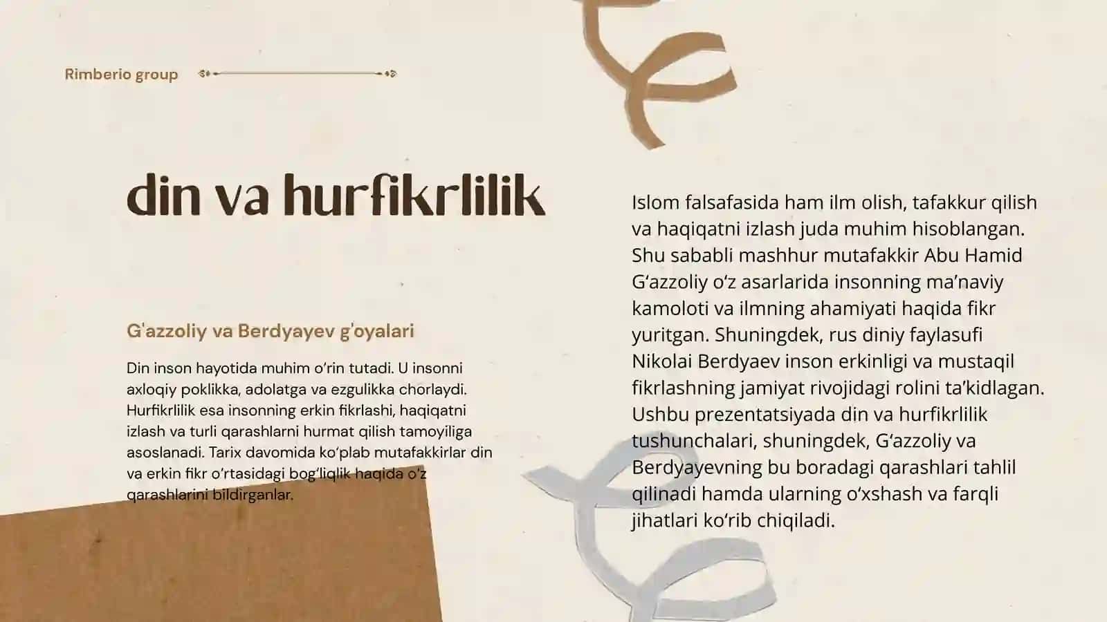 Din va hurfikrlilik 2