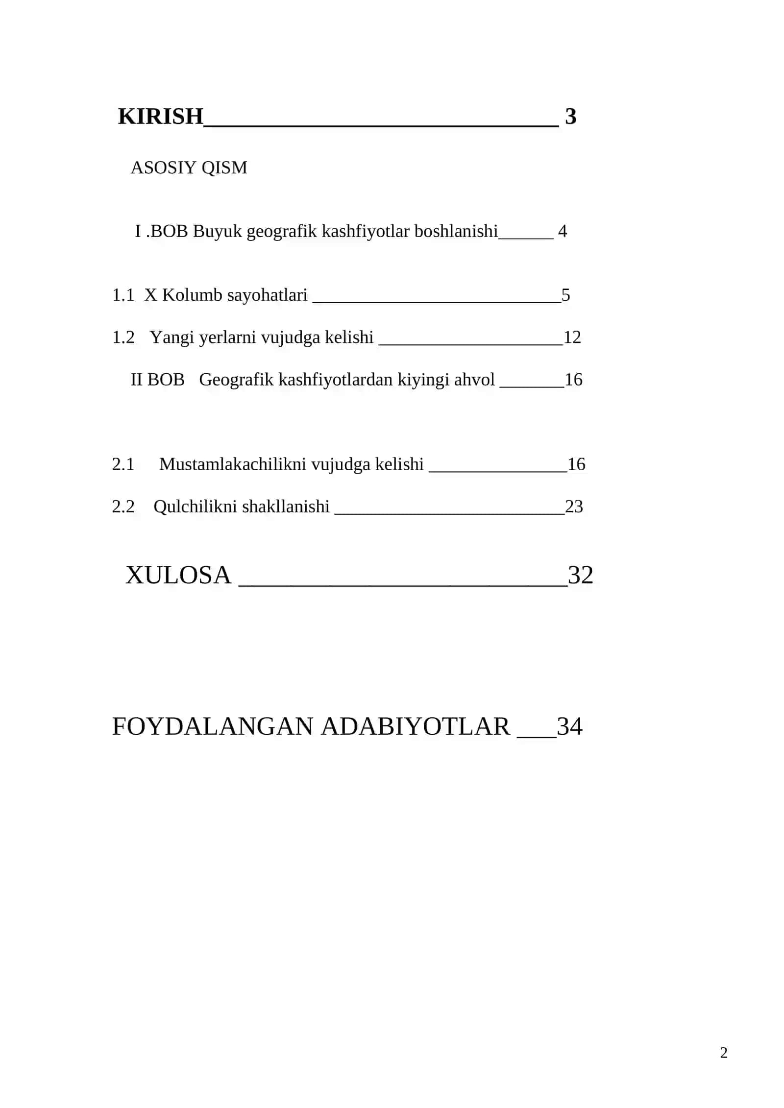 Buyuk geografik kashfiyotlar natijasi 2