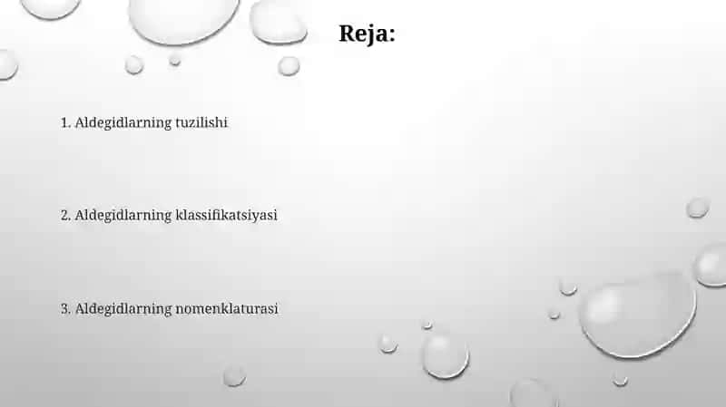Aldegidlarning tuzilishi, klassifikatsiyasi, nomenklaturasi 2