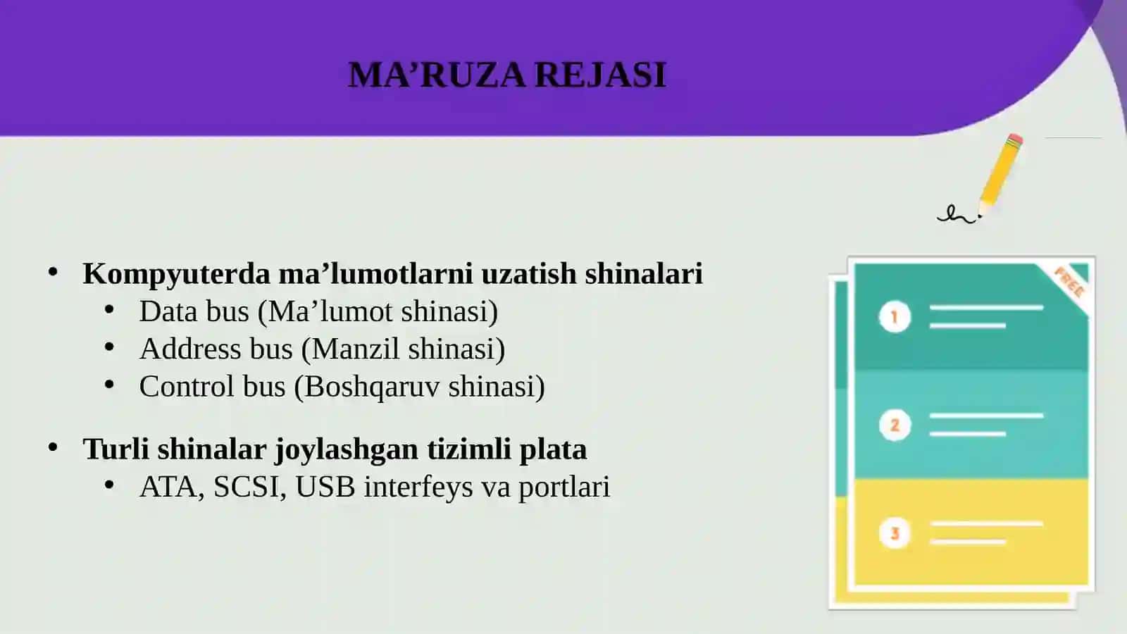 Kompyuterda ma'lumotlarni uzatilishi 2