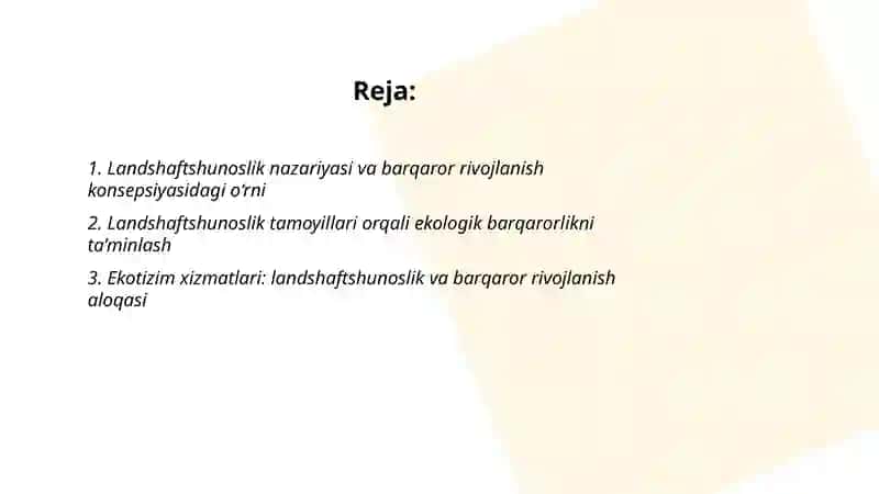 Landshaftshunoslik nazariyasi va barqaror rivojlanish konsepsiyasidagi o‘rni 2