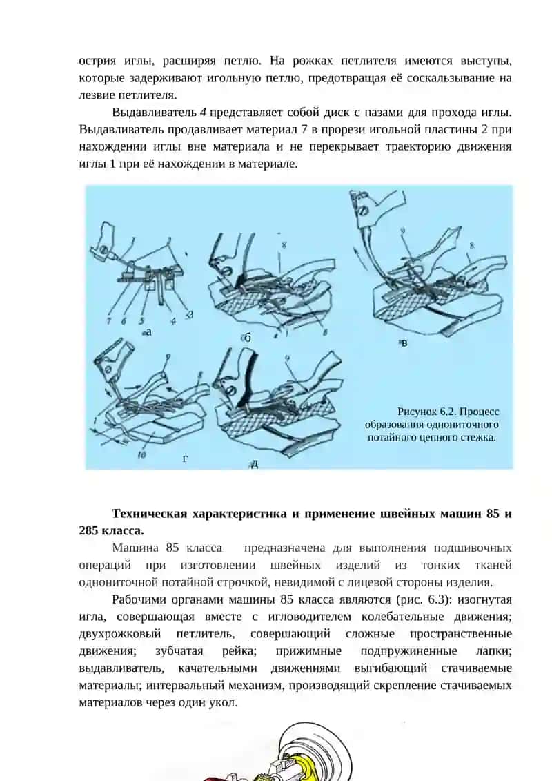 Швейная машина для выполнения потайных строчек 2