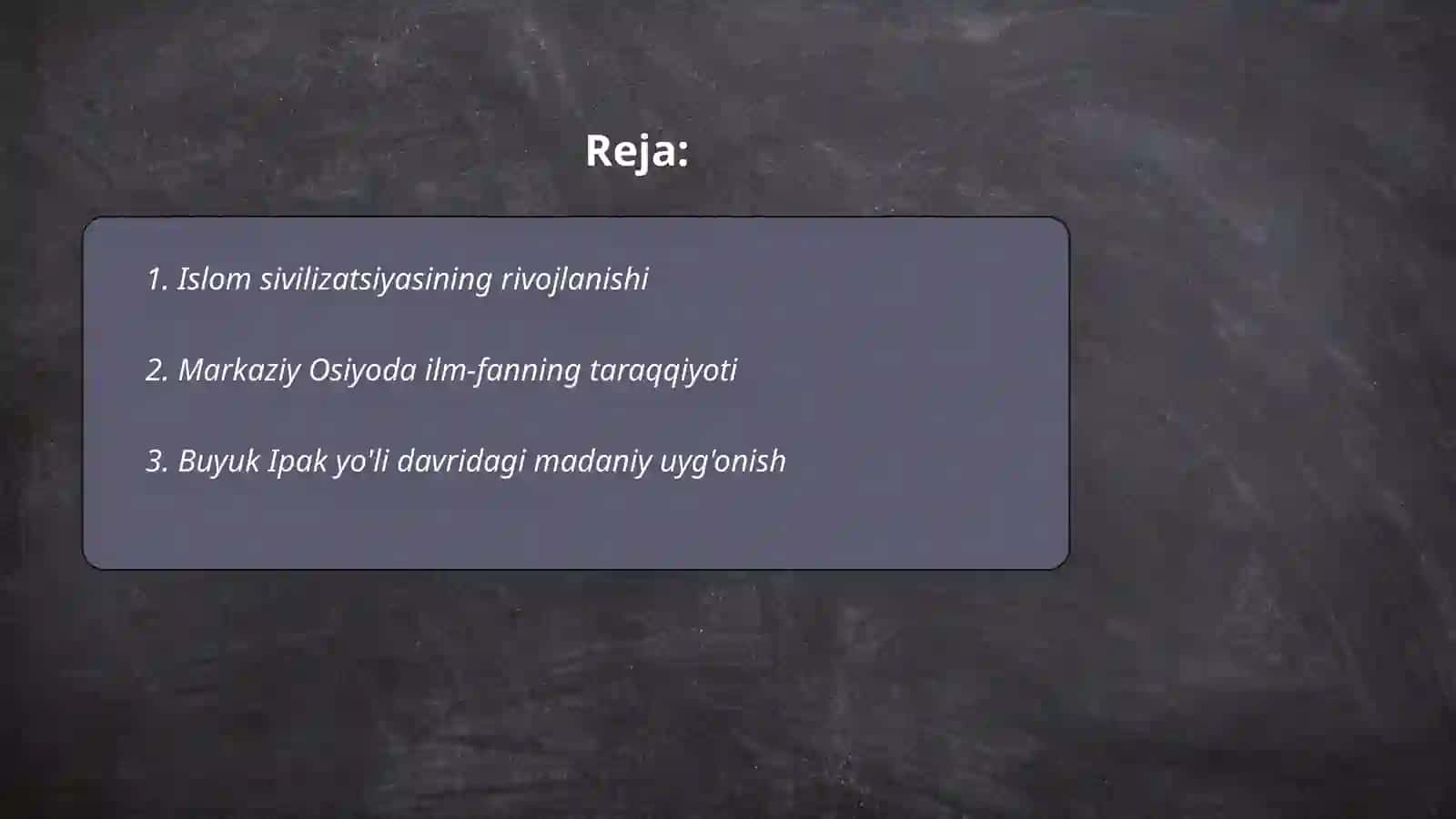 Buyuk Ipak yo'li davridagi madaniy uyg'onish 2