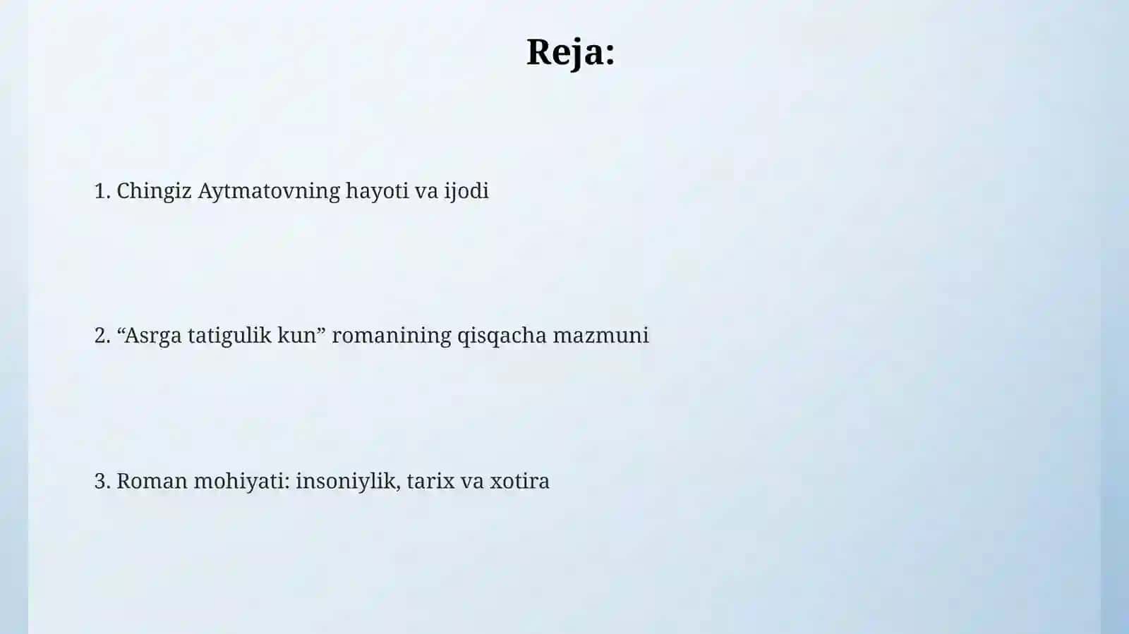Chingiz Aytmatovning hayoti va ijodi 2