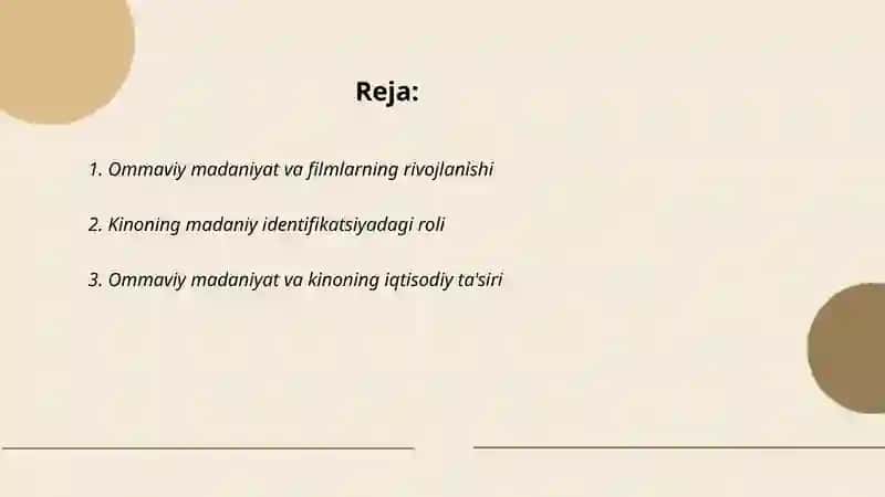 Filmlar va ommaviy madaniyat 2
