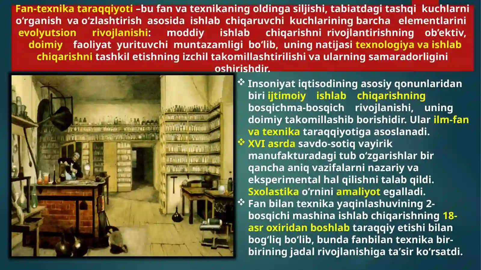 XVIII ASRNING OXIRI XIX ASRDA ILMIY BILIMLARNING RIVOJLANISHI 2