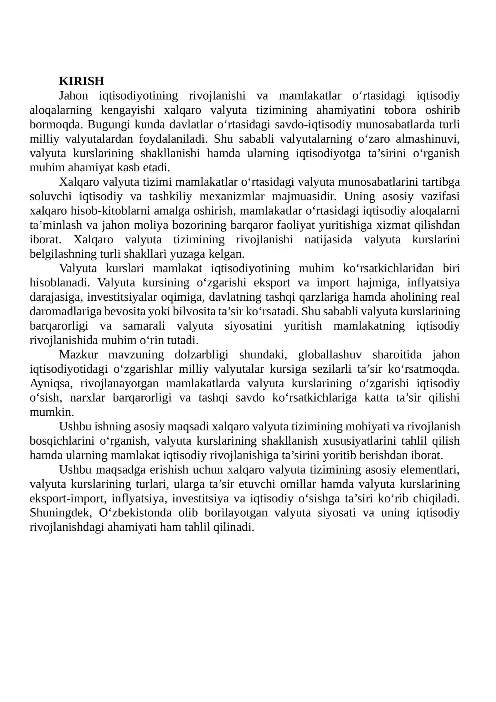 Xalqaro valyuta tizimi va valyuta kurslarining iqtisodiy rivojlanishga ta’siri 2