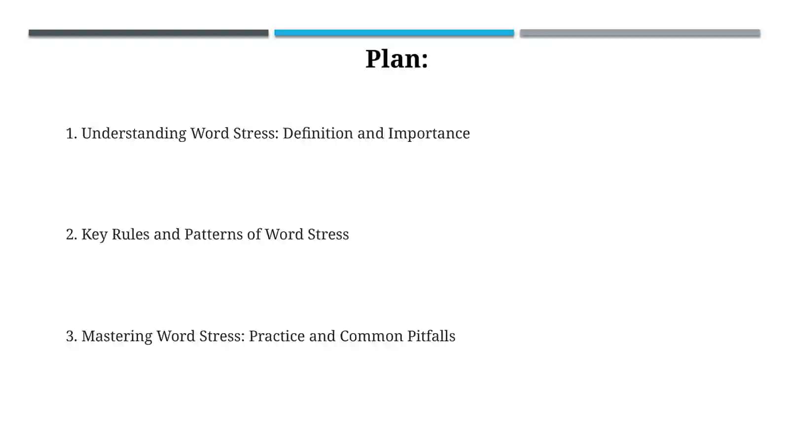 Word stress 2