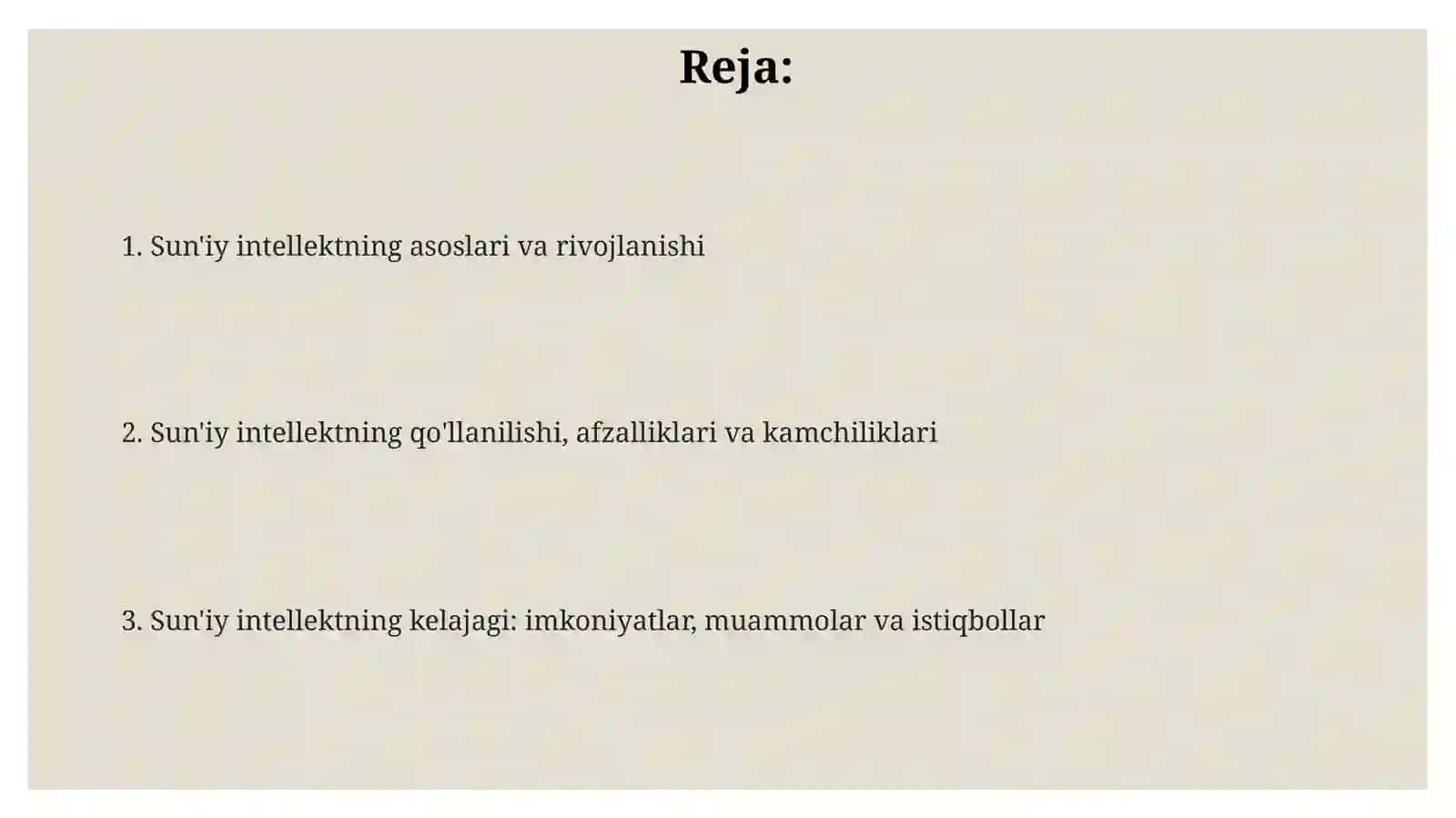 Sun'iy intellekt va uning imkoniyatlari 2