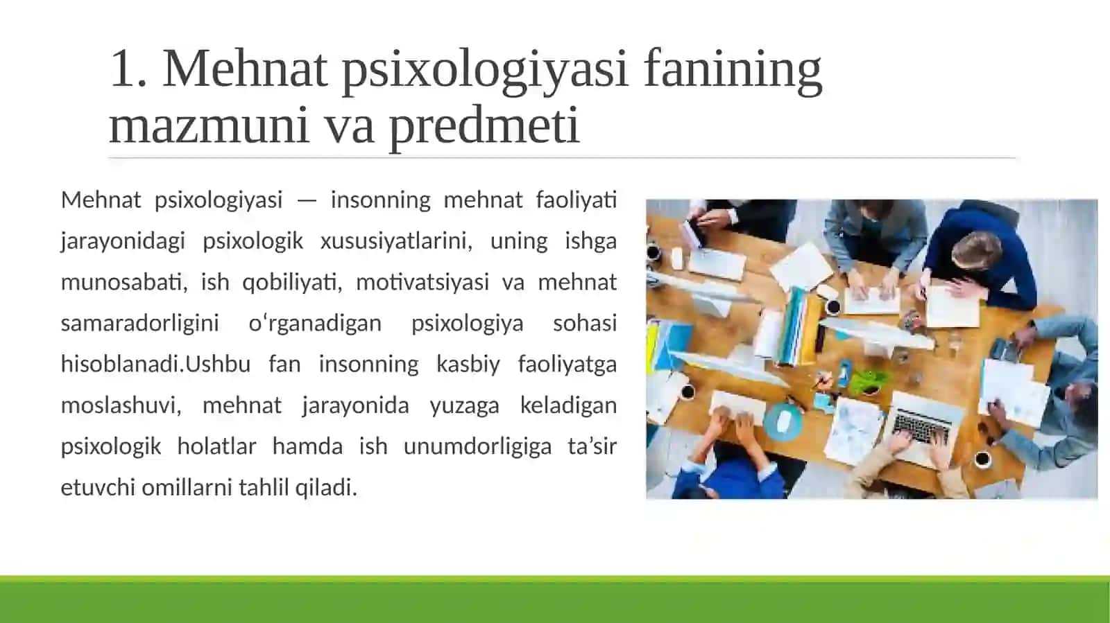 Mehnat psixologiyasi fanining vazifasi va ahamiyati 2