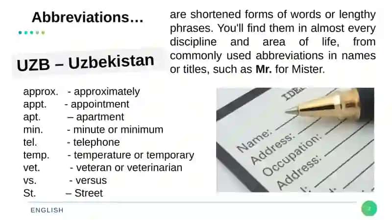 Spelling Abbreviations and Acronyms 2