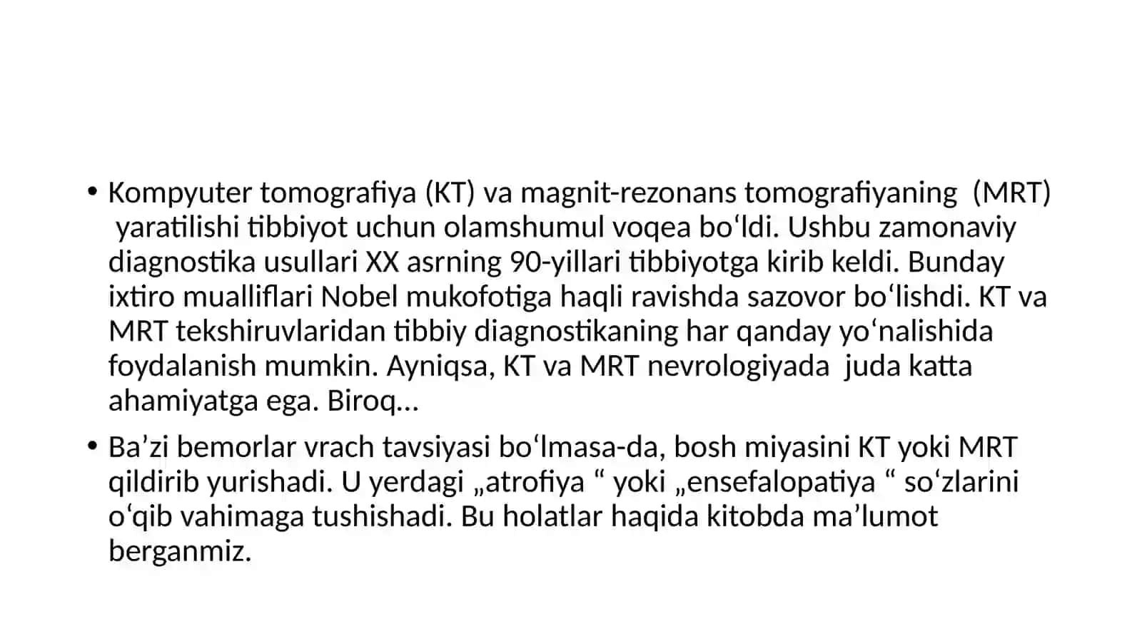 Kompyuter tomografiya(KT) 2