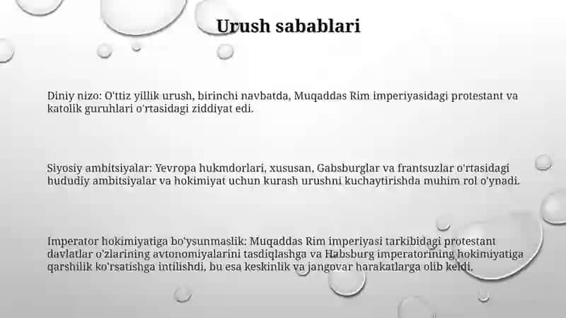 Yevropada O‘Ttiz Yillik Urush 2