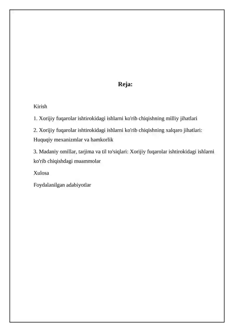 Xorijiy fuqarolar ishtirokidagi ishlarni ko'rib chiqishning milliy jihatlari 2