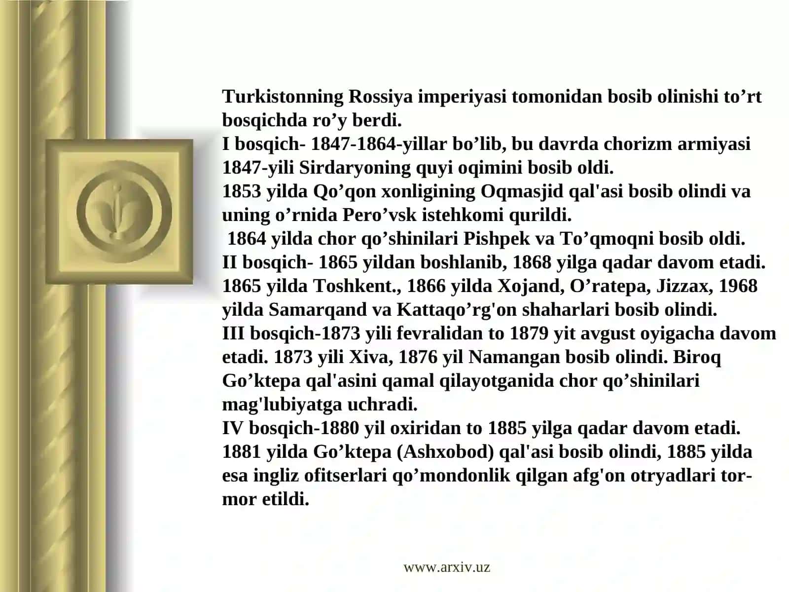 Turkiston Xalqlarining Chorizm Zulmiga Qarshi Ozodlik Kurashlari 2