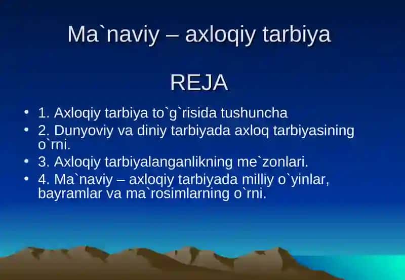 ABDULLAYEVA SHAHZODANING UMUMIY PEDAGOGIKA FANIDAN TAQDIMOTI 2