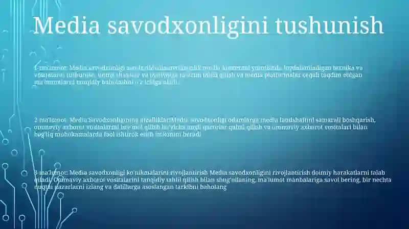Media Savodxonlikkni Rivojlantirish Yo'Llari 2